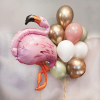 Фламинго, фигура фольгированная  с гелием