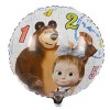 1 сентября. Маша и Медведь, шар круглый, 40 см, с гелием. 